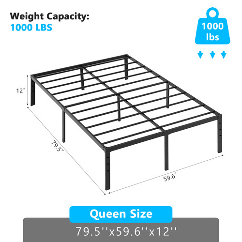 Inch metal bed frame twin - 12,