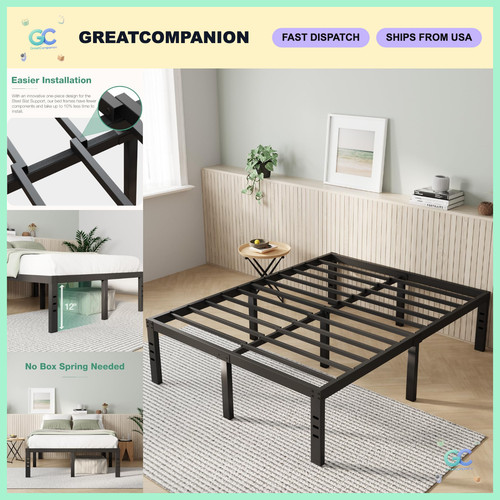 Inch queen metal bed frame - inch,