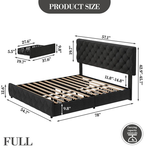 Full queen king - queen, frame